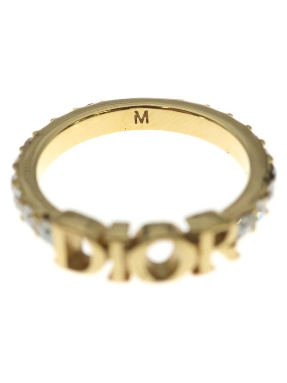 Dior Logo Ring Gold Rhinestone - Picture 4 of 7
